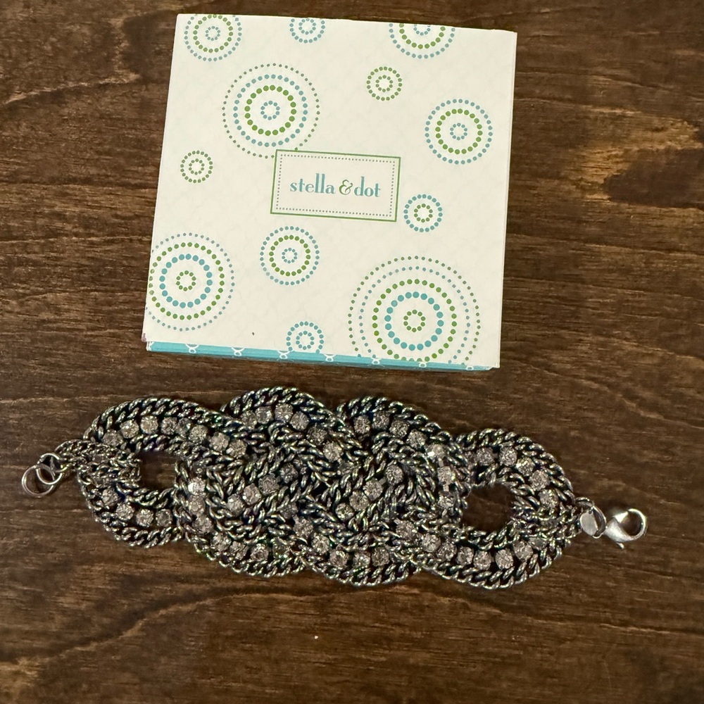 Stella & Dot Intricate Silver Bracelet